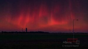 Zorza polarna nad Wrocławiem